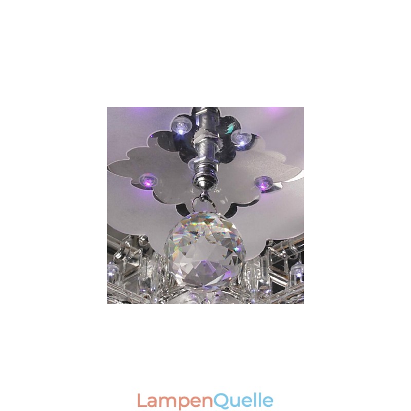 Moderne zeitgenössische Kristall galvanisierte Glas Flush Mount