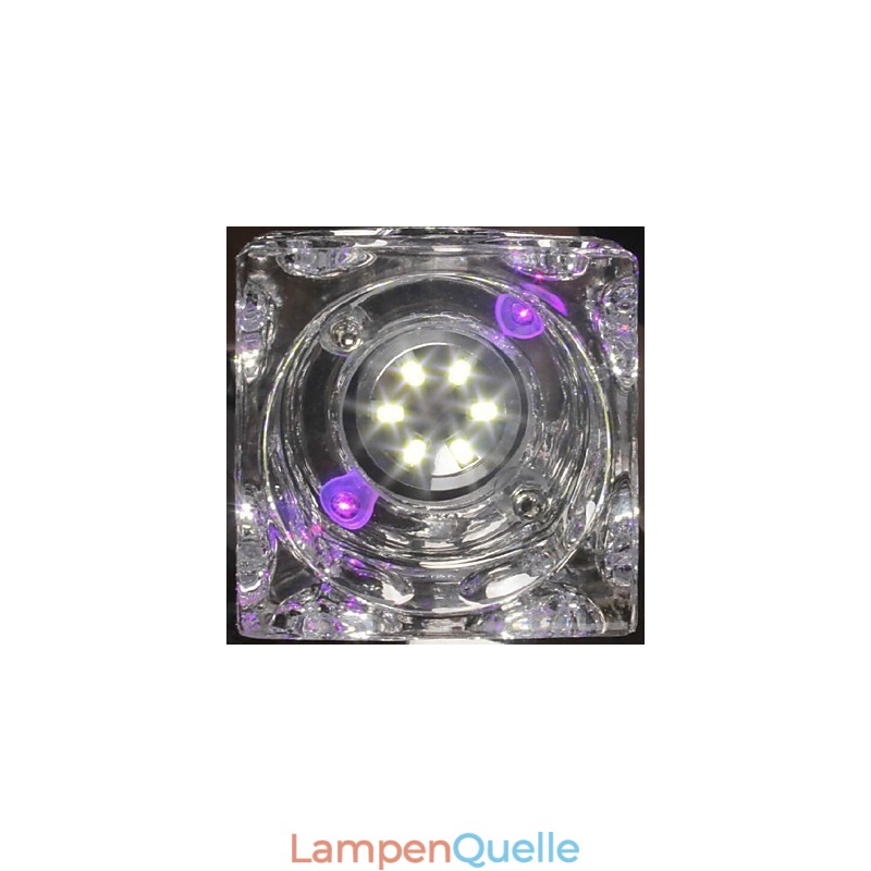 Moderne zeitgenössische Kristall galvanisierte Glas Flush Mount