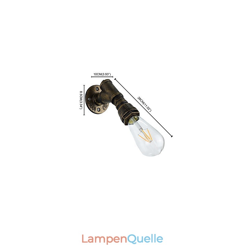 Wandleuchte Wandleuchten Wand Eisen Wandlampe dumm schwarz Lichtschwert Lampe an der Wand