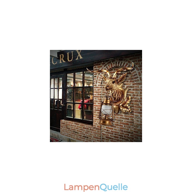 Modernes, zeitgenössisches, traditionelles, klassisches, rustikales Lodge-Gemälde für Umgebungslicht im Mini-Stil