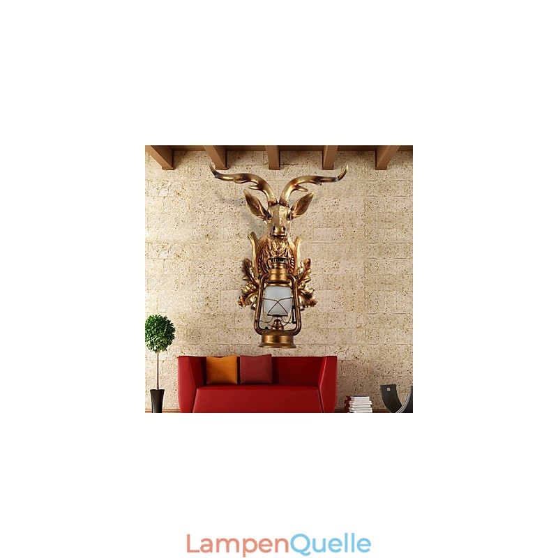 Modernes, zeitgenössisches, traditionelles, klassisches, rustikales Lodge-Gemälde für Umgebungslicht im Mini-Stil