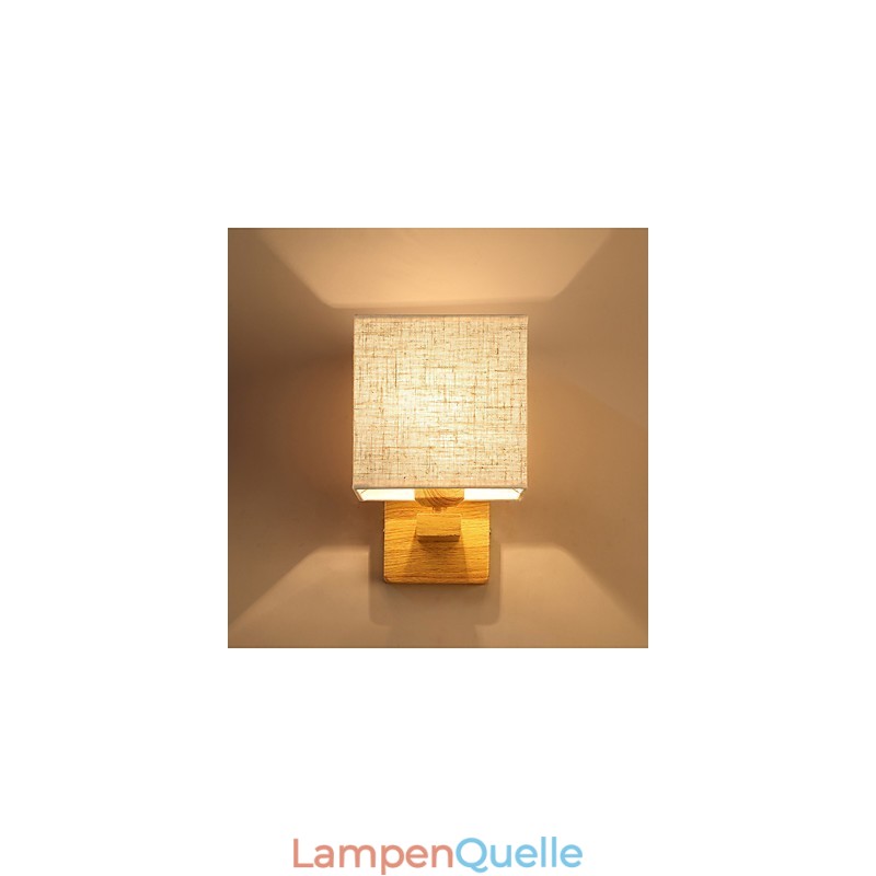 Minimalistische Massivholz Tischlampe Nachttischlampe