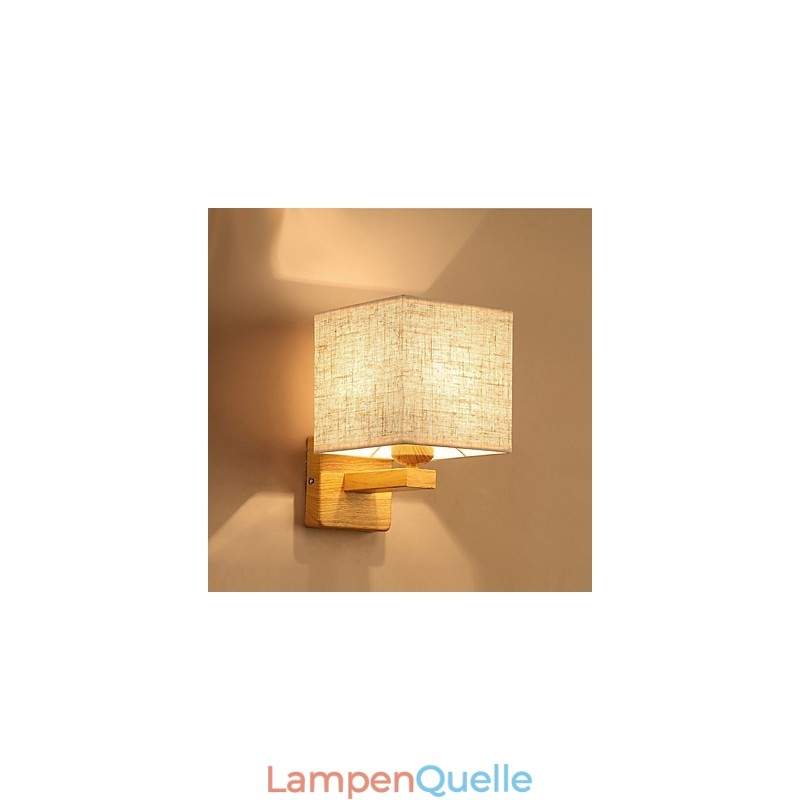 Minimalistische Massivholz Tischlampe Nachttischlampe