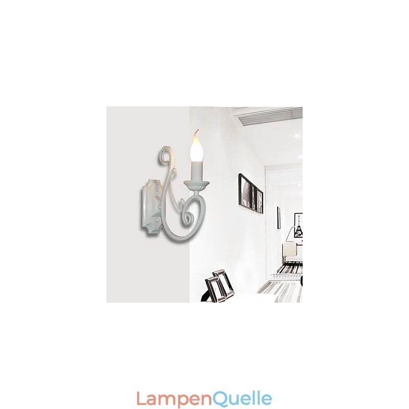 Kerzenlampe Nachttischlampe Wandlampe Eisenkorridor Kreative Pastorale Spiegellampe