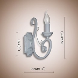 Kerzenlampe Nachttischlampe Wandlampe Eisenkorridor Kreative Pastorale Spiegellampe