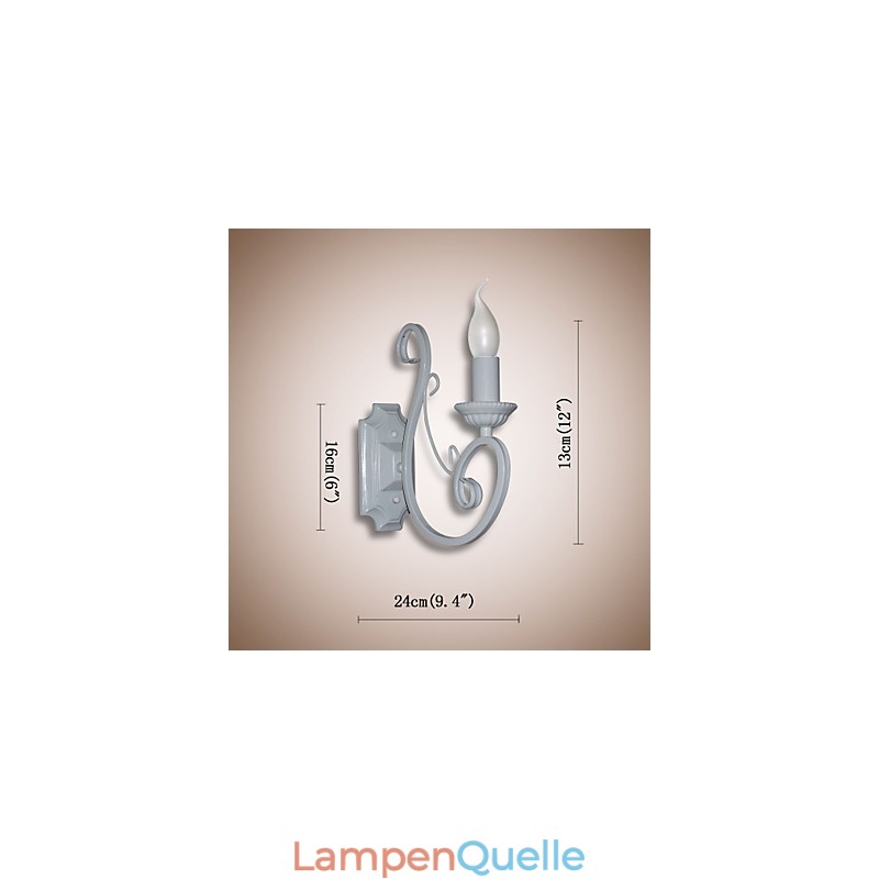 Kerzenlampe Nachttischlampe Wandlampe Eisenkorridor Kreative Pastorale Spiegellampe