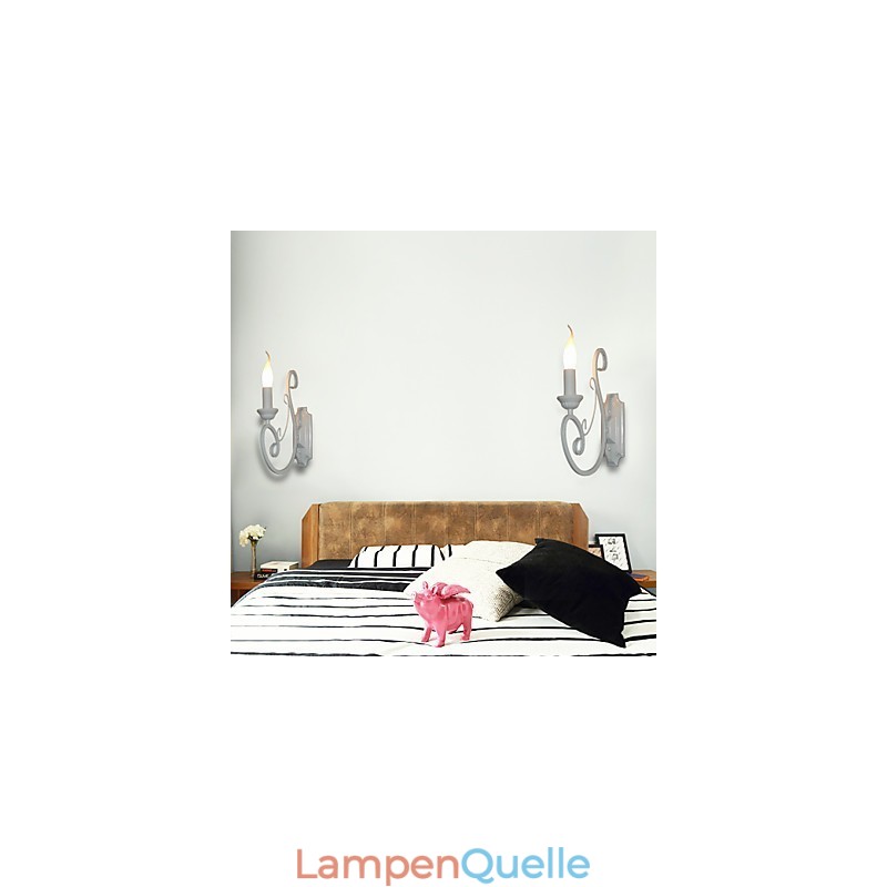 Kerzenlampe Nachttischlampe Wandlampe Eisenkorridor Kreative Pastorale Spiegellampe