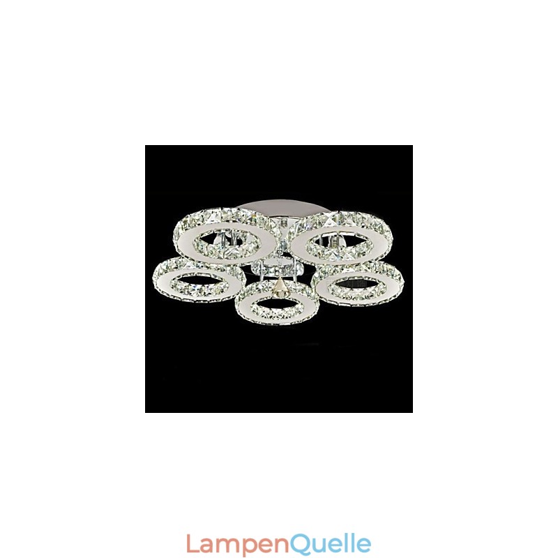 Kristall Unterputz 5 Lichter Moderne Transparent Galvanik Edelstahl