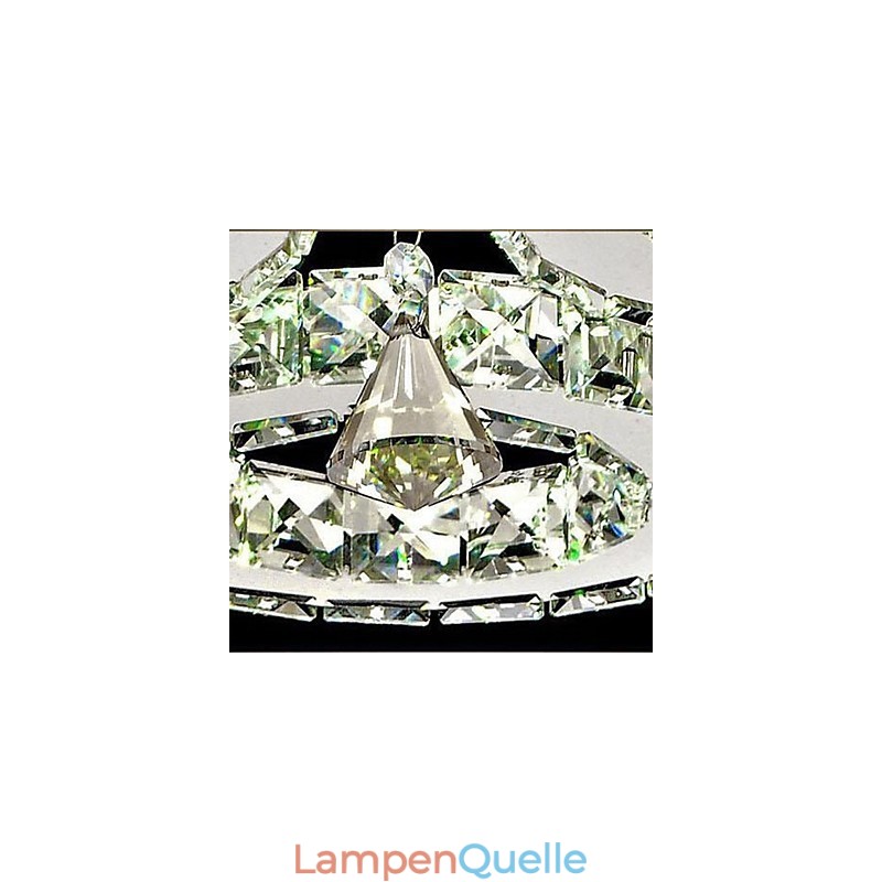 Kristall Unterputz 5 Lichter Moderne Transparent Galvanik Edelstahl