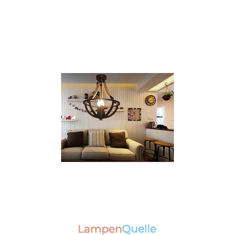 Amerikanische Decke Retro Seil einfache Lampe