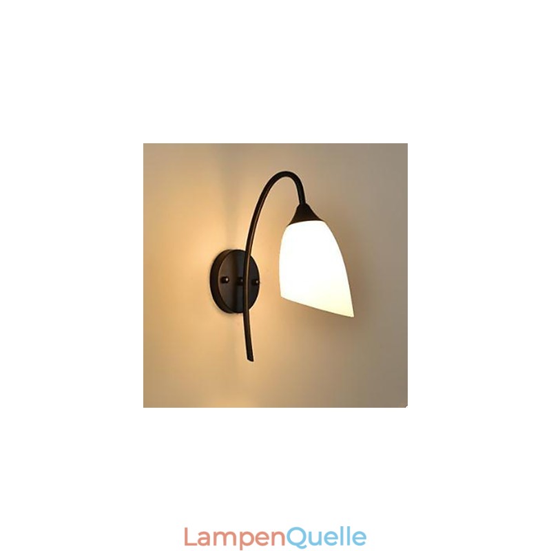 Schwarze amerikanische einfache Schlafzimmerlampe, Angel-Nachttisch-Wandlampe