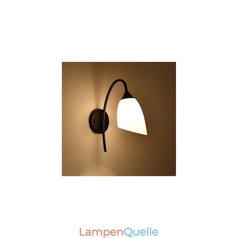 Schwarze amerikanische einfache Schlafzimmerlampe, Angel-Nachttisch-Wandlampe