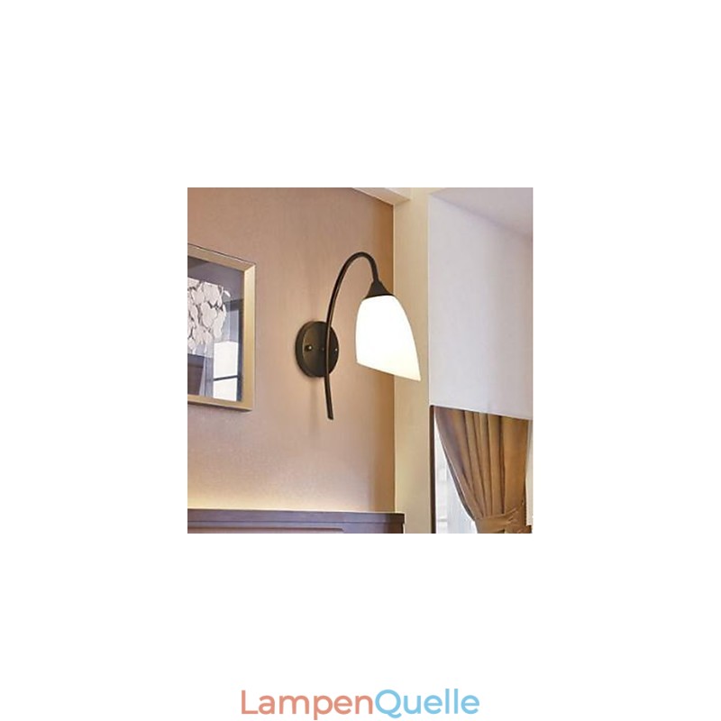 Schwarze amerikanische einfache Schlafzimmerlampe, Angel-Nachttisch-Wandlampe
