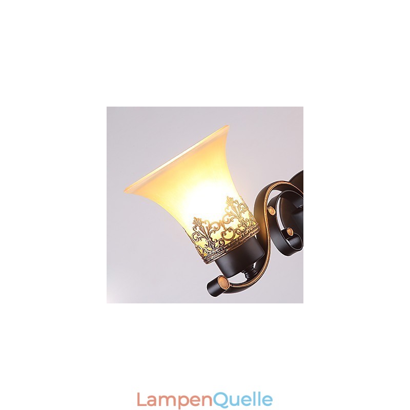 Doppelkopf-Wandlampe aus amerikanischem Landhausstil im Vintage-Stil aus Metall mit Glas für die Kantine, das Wohnzimmer, den Eingangsbereich und das Foyer.