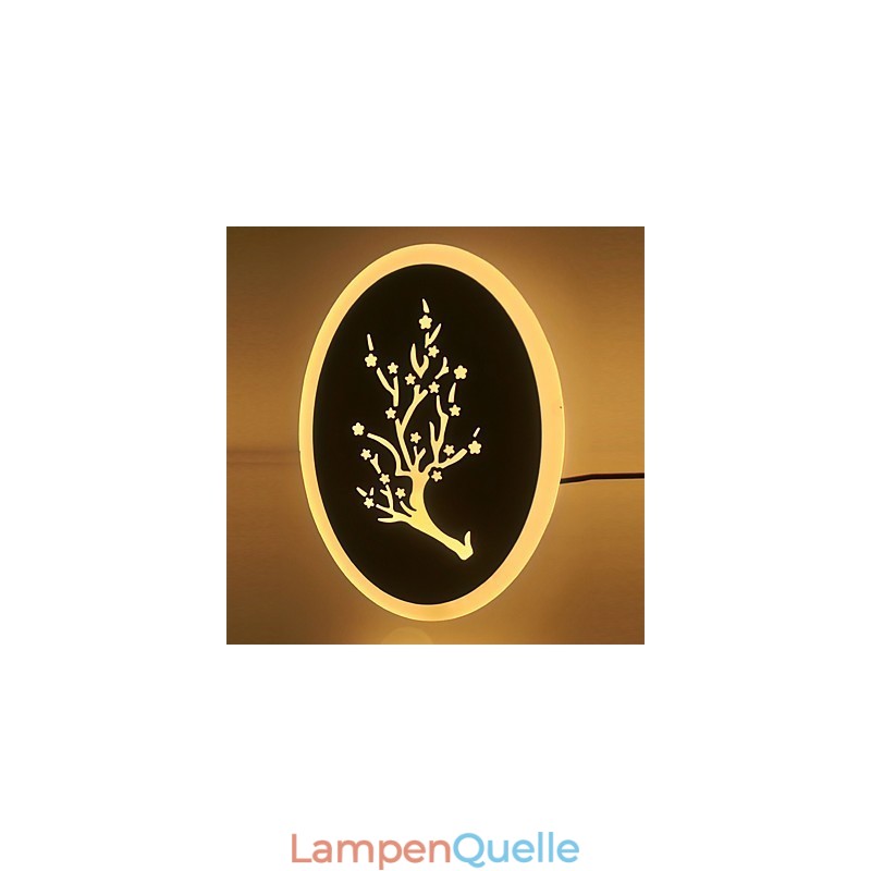 Pflaume Geschnitzte Acryl Peeling Wand Licht Runde Geformte Nacht Lampe Flur Lichter Warm Weiß AC220V