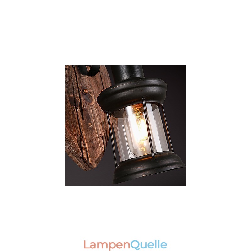 Einkopf-Industrie-Vintage-Retro-Wandleuchte aus Holz und Metall, Farbe zum Dekorieren von Wandleuchten im Home-Hotel-Korridor