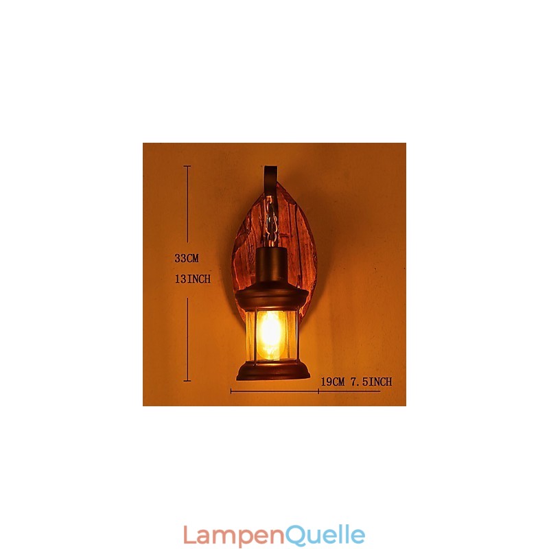 Einkopf-Industrie-Vintage-Retro-Wandleuchte aus Holz und Metall, Farbe zum Dekorieren von Wandleuchten im Home-Hotel-Korridor