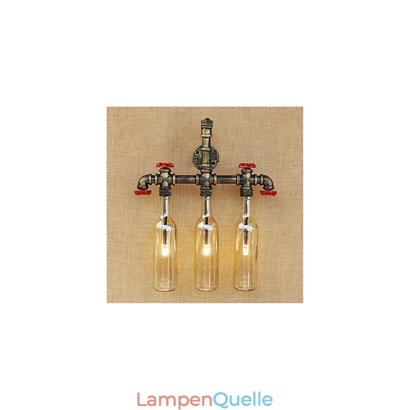 Retro Industrielle Windschalter Wasserflasche Wandlampe Wandleuchte Bernstein