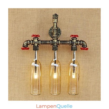 Retro Industrielle Windschalter Wasserflasche Wandlampe Wandleuchte Bernstein Retro Industrielle Windschalter Wasserflasche Wandlampe Wandleuchte Bernstein