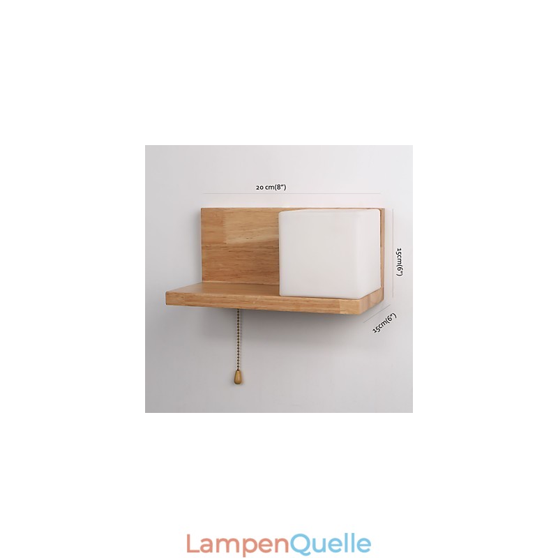 Holz Wandleuchten Max Landhausstil mit Schalter