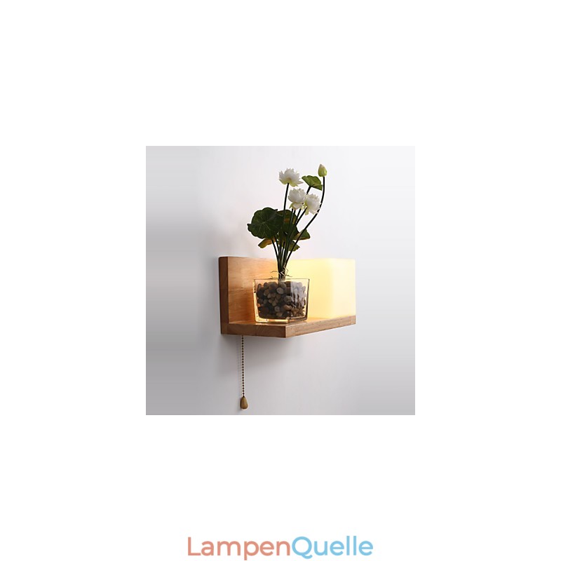 Holz Wandleuchten Max Landhausstil mit Schalter