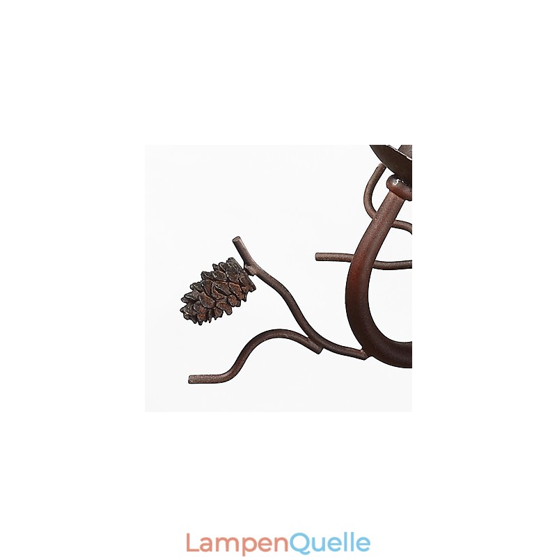 Nordamerikanische Vintage-Wandlampe aus Metall mit Vogel und Tannenzapfen aus Kunstharz, passend für die Wandleuchte im Wohnzimmer und Esszimmer