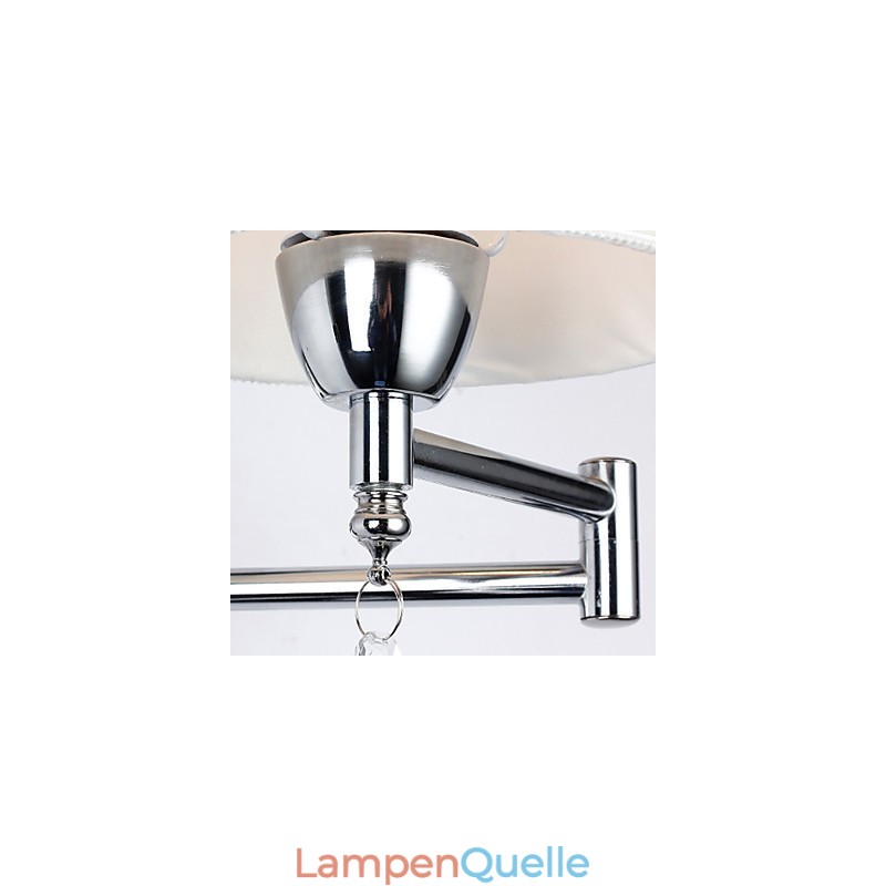 Wandlampe für Schlafzimmer Leselampe Stofflampe Modern Zeitgenössisch Landhaus Chrom Funktion für Kristall Schwenkarm