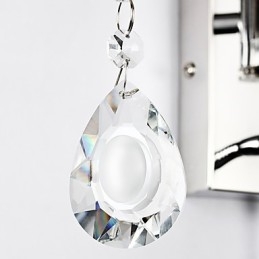 Wandlampe für Schlafzimmer Leselampe Stofflampe Modern Zeitgenössisch Landhaus Chrom Funktion für Kristall Schwenkarm