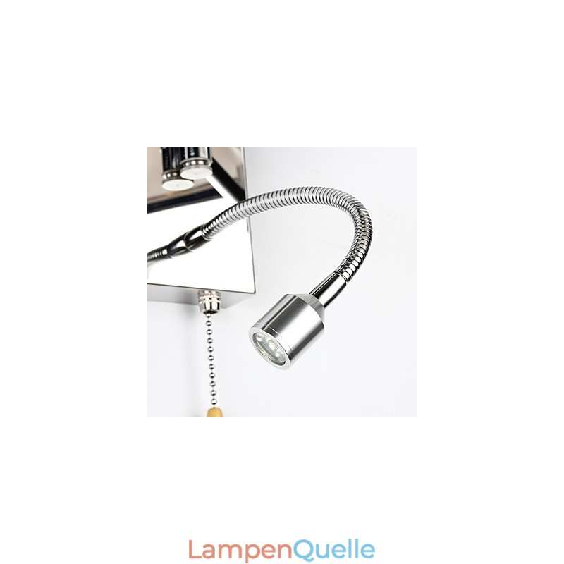 Wandlampe für Schlafzimmer Leselampe Stofflampe Modern Zeitgenössisch Landhaus Chrom Funktion für Kristall Schwenkarm