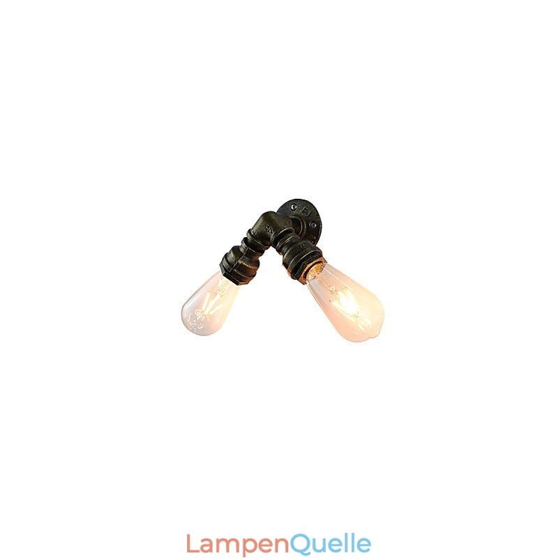 Wandleuchte Wandleuchten Wand Eisen Wandlampe dumm schwarz Lichtschwert Lampe an der Wand