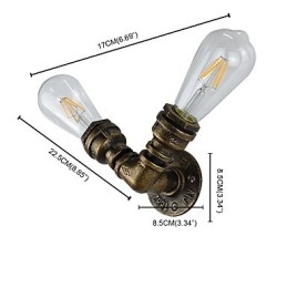 Wandleuchte Wandleuchten Wand Eisen Wandlampe dumm schwarz Lichtschwert Lampe an der Wand