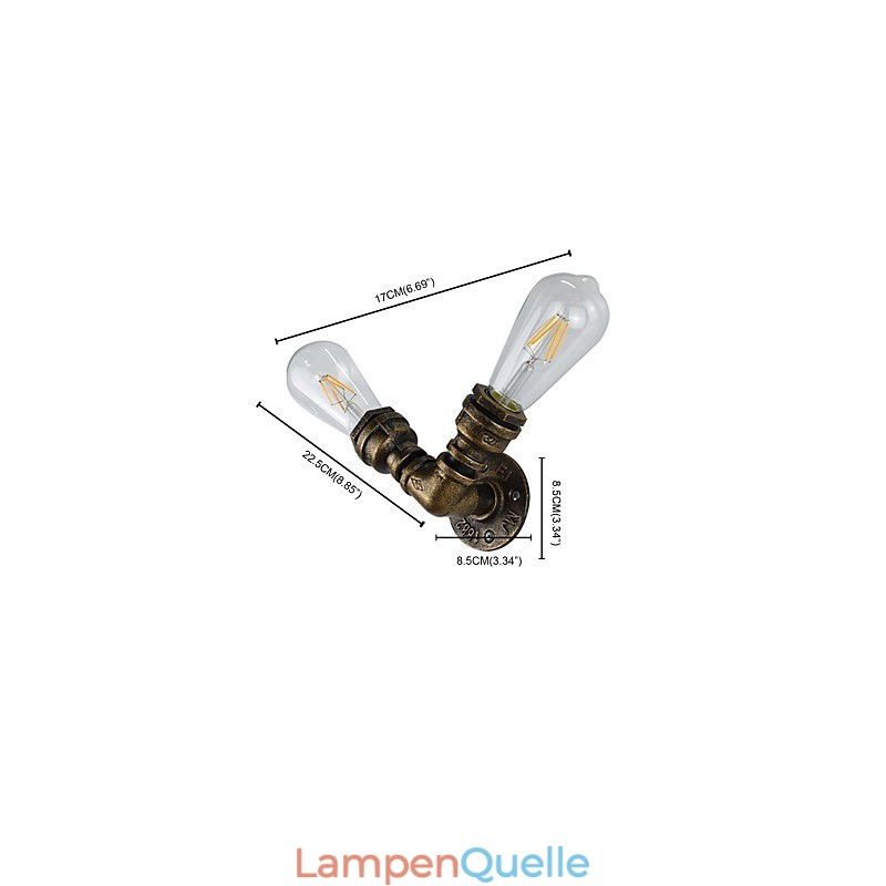 Wandleuchte Wandleuchten Wand Eisen Wandlampe dumm schwarz Lichtschwert Lampe an der Wand