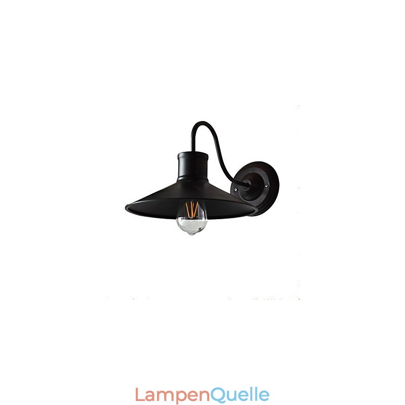 Wandleuchte Wandleuchten Wand Eisen Wandlampe dumm schwarz Lichtschwert Lampe an der Wand