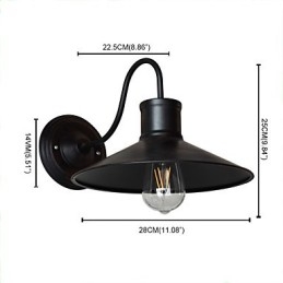 Wandleuchte Wandleuchten Wand Eisen Wandlampe dumm schwarz Lichtschwert Lampe an der Wand