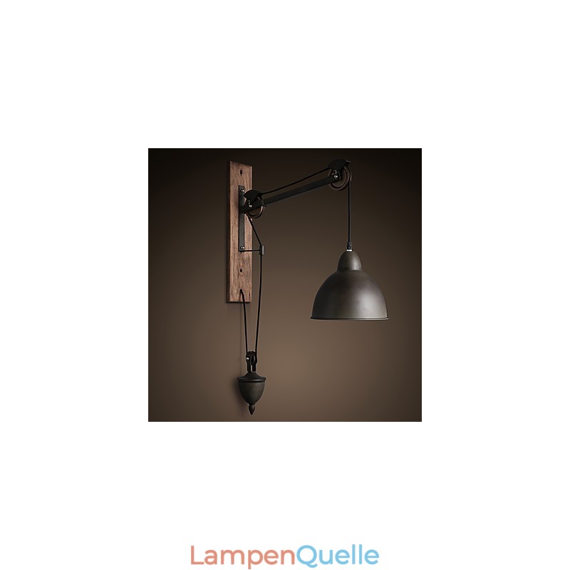Amerikanischen land stil wand lampe retro kreative Holz pulley wand lampe