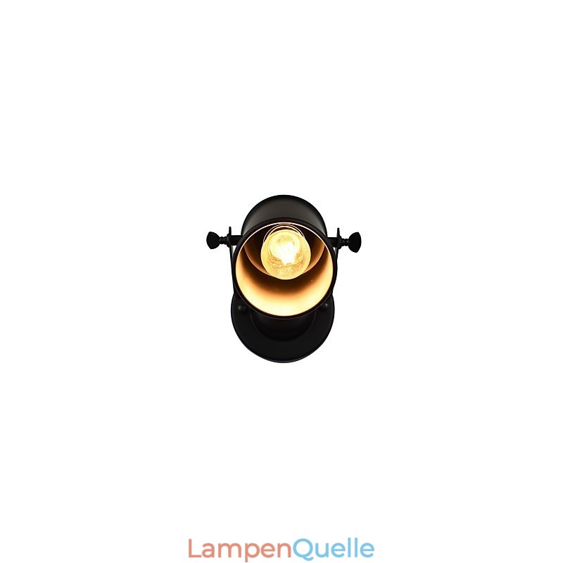 Wandleuchte aus lackiertem Stahl, dumme schwarze amerikanische Kaffeedekoration, Retro-Wandleuchte, Lichtschwertlampe an der Wand