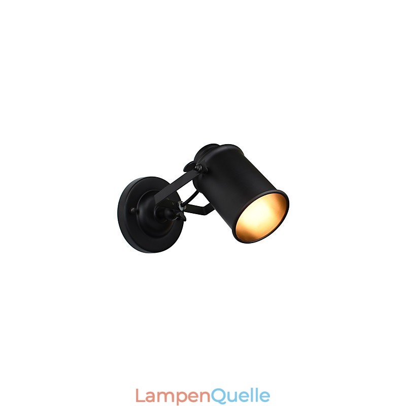 Wandleuchte aus lackiertem Stahl, dumme schwarze amerikanische Kaffeedekoration, Retro-Wandleuchte, Lichtschwertlampe an der Wand