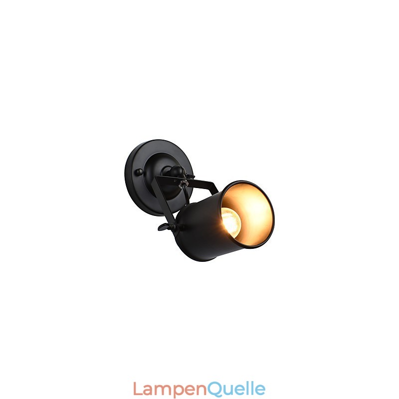 Wandleuchte aus lackiertem Stahl, dumme schwarze amerikanische Kaffeedekoration, Retro-Wandleuchte, Lichtschwertlampe an der Wand