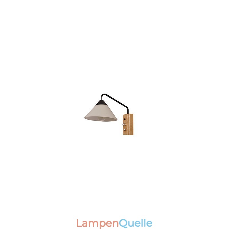 Einfache Wandlampe, Nachttischlampe mit Glasschirm und Massivholz für Schlafzimmer, Kommode, Wohnzimmer, Babyzimmer, Studentenwohnheim, Couchtisch, Bücherregal