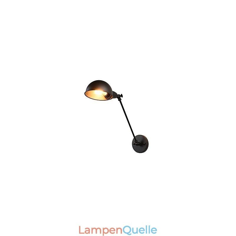 Wandleuchte aus lackiertem Stahl, dumme schwarze amerikanische Kaffeedekoration, Retro-Wandleuchte, Lichtschwertlampe an der Wand