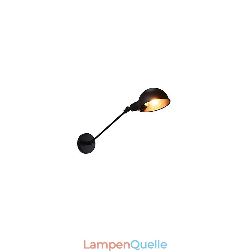 Wandleuchte aus lackiertem Stahl, dumme schwarze amerikanische Kaffeedekoration, Retro-Wandleuchte, Lichtschwertlampe an der Wand
