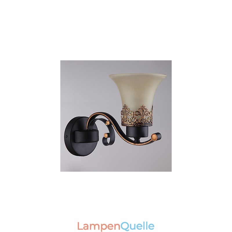 Amerikanische Vintage-Wandlampe aus Metall mit Glas im Landhausstil mit einem Kopf für die Wanddekoration im Kantinenzimmer, Wohnzimmer, Eingangsbereich
