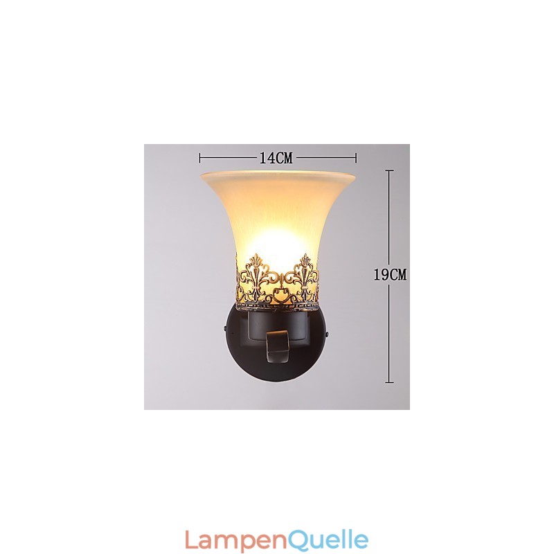 Amerikanische Vintage-Wandlampe aus Metall mit Glas im Landhausstil mit einem Kopf für die Wanddekoration im Kantinenzimmer, Wohnzimmer, Eingangsbereich