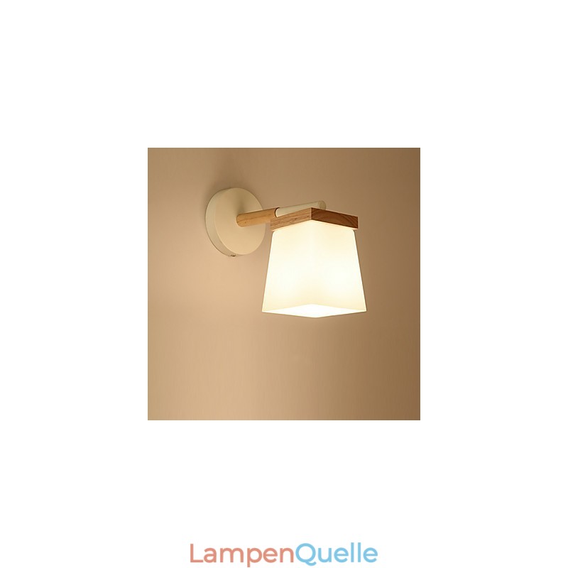 Squere Glassshade Wandleuchte für Schlafzimmer Moderne Funktion Umgebungslicht Wandleuchten Wandleuchte