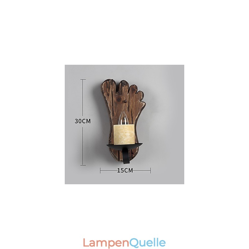 Einkopf-Industrie-Vintage-Retro-Wandleuchte aus Holz und Metall, Farbe zum Dekorieren von Wandleuchten im Home-Hotel-Korridor