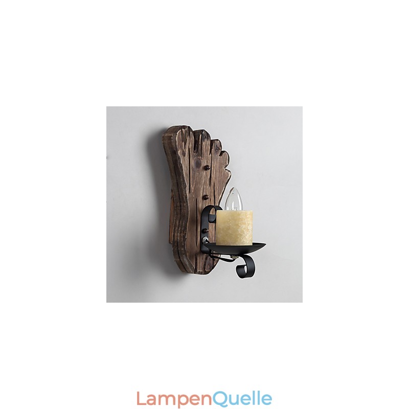 Einkopf-Industrie-Vintage-Retro-Wandleuchte aus Holz und Metall, Farbe zum Dekorieren von Wandleuchten im Home-Hotel-Korridor