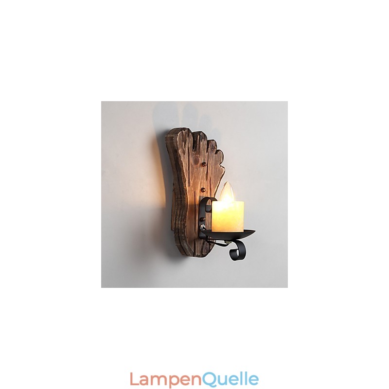 Einkopf-Industrie-Vintage-Retro-Wandleuchte aus Holz und Metall, Farbe zum Dekorieren von Wandleuchten im Home-Hotel-Korridor