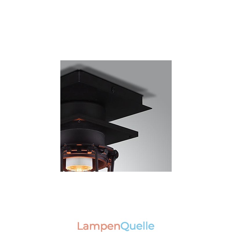 Retro Schmiedeeisen Wandleuchte Einzelkopf Antike Reminiszenzlampe Loft Amerikanische Eisen Vintage Kleine Käfige Deckenleuchte