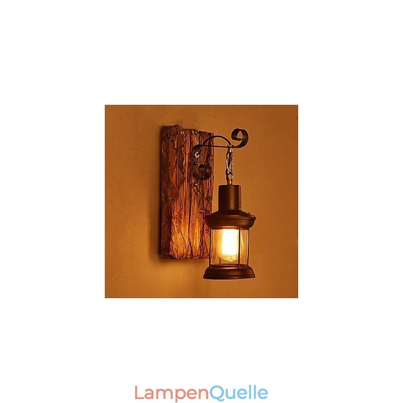 Einkopf-Industrie-Vintage-Retro-Wandleuchte aus Holz und Metall, Farbe zum Dekorieren von Wandleuchten im Home-Hotel-Korridor