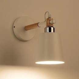 Vintage Holz Art Deco Metall Metall Rustikale Wandleuchte Wohnzimmer Esszimmer Flur Wandlampe Schwarz Weiß Optional